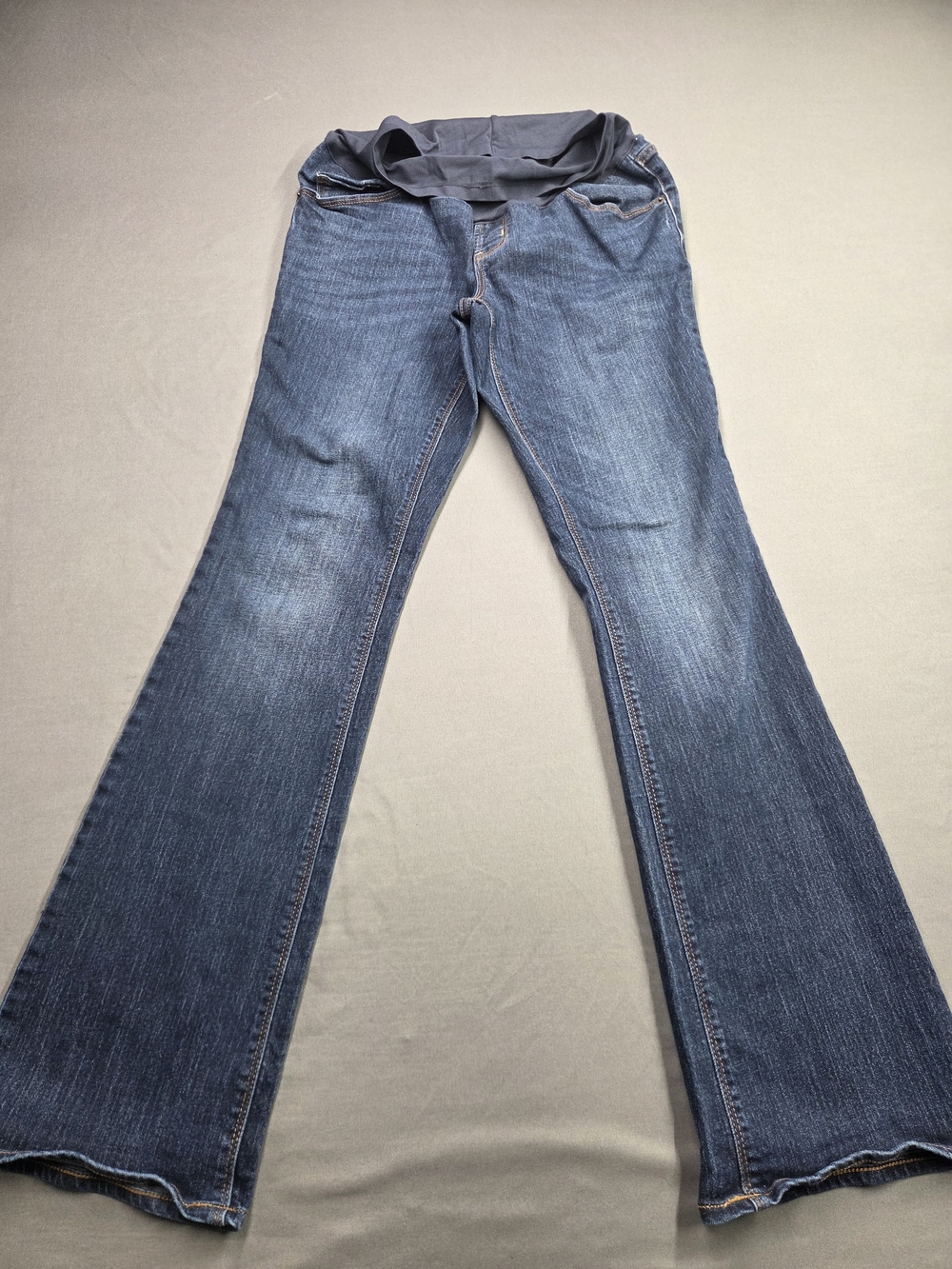 Old Navy Dark Wash Boot-Cut Maternity Jeans Full Panel Women's Size 8 Medium